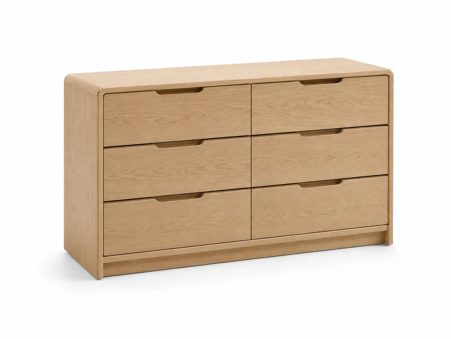 Cassettiera in Rovere con 6 Cassetti, 120x40x75 cm