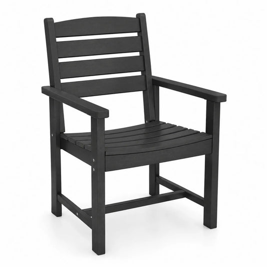 Sedia da esterno in legno con braccioli