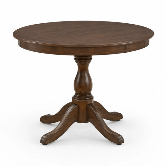 Tavolo da pranzo rotondo in legno massello Marrone Ø120 cm