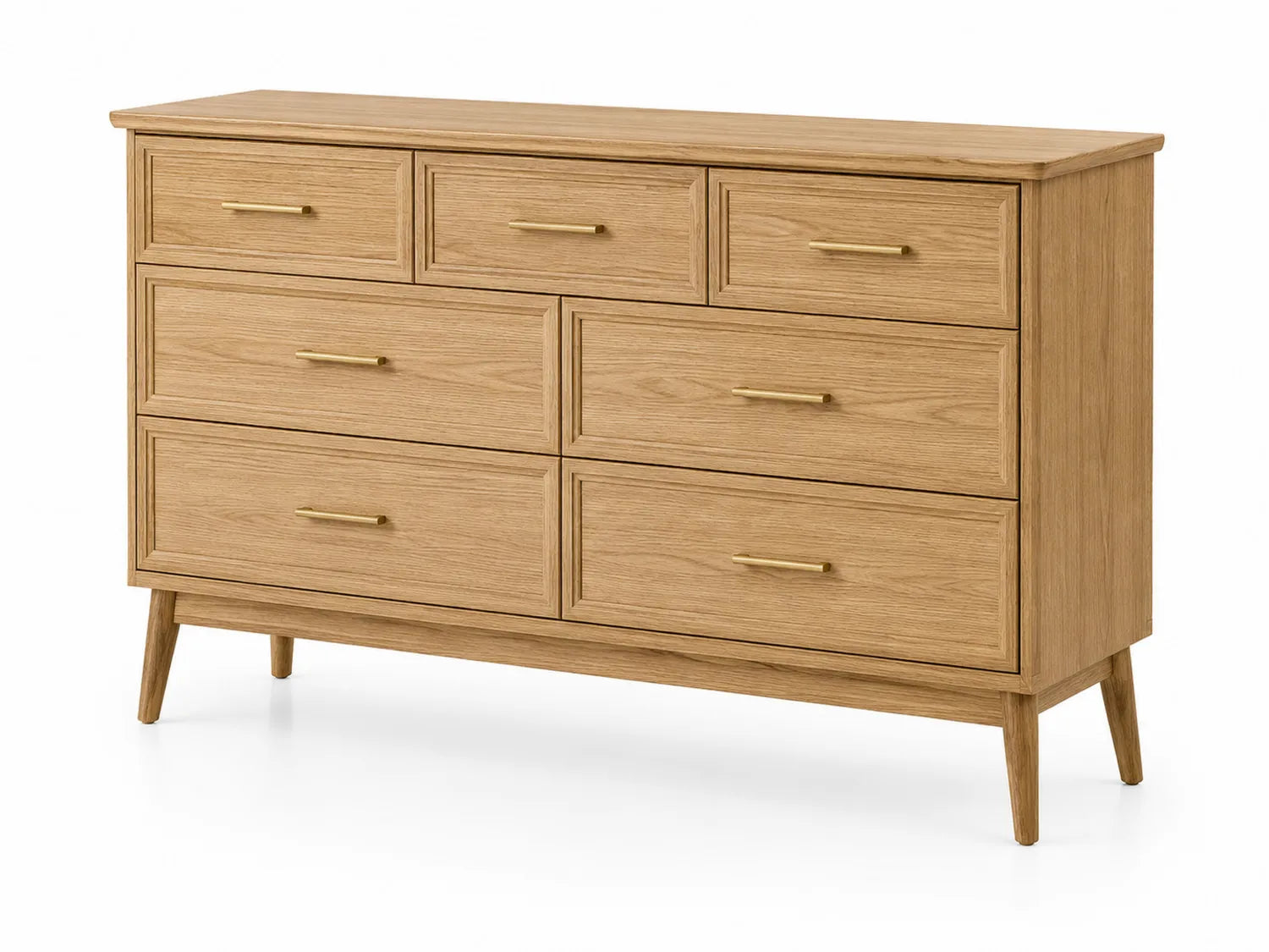 Cassettiera in Legno di Rovere con 7 Cassetti