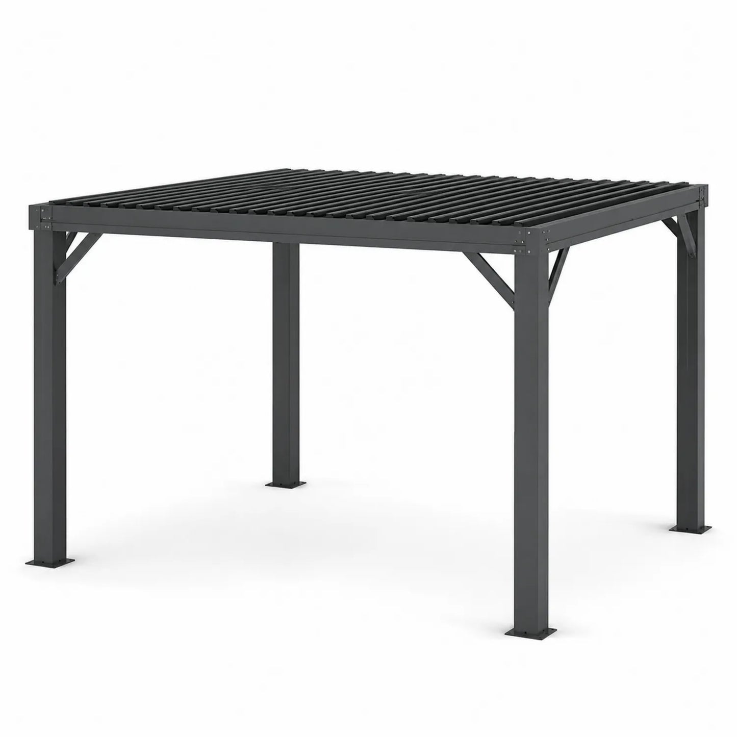 Gazebo in Alluminio Verniciato Grigio 300x400 cm