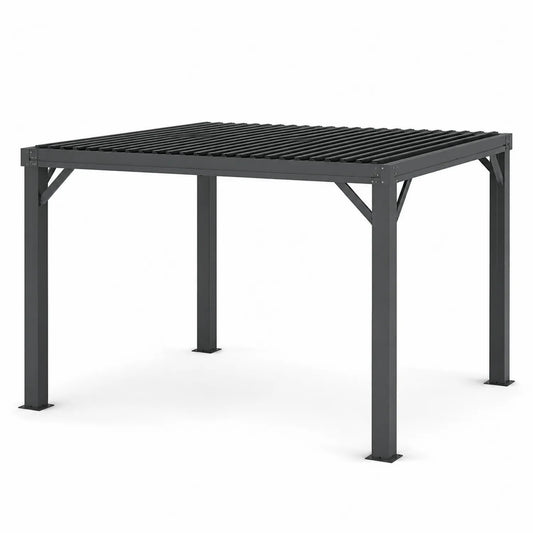 Gazebo in Alluminio Verniciato Grigio 300x400 cm